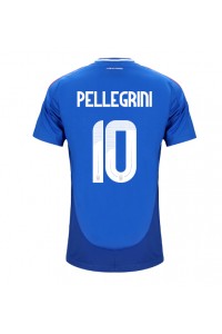 Italia Lorenzo Pellegrini #10 Fotballdrakt Hjemme Klær EM 2024 Korte ermer